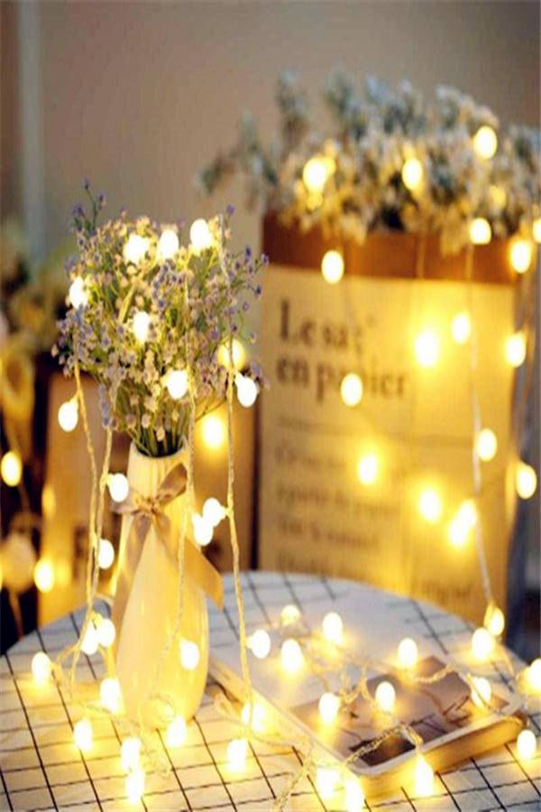 20-Led Ball String Light Yellow - Image 3