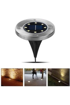 Generic 4-Piece 8 LED Solar Ground Lights Silver  - Image 5