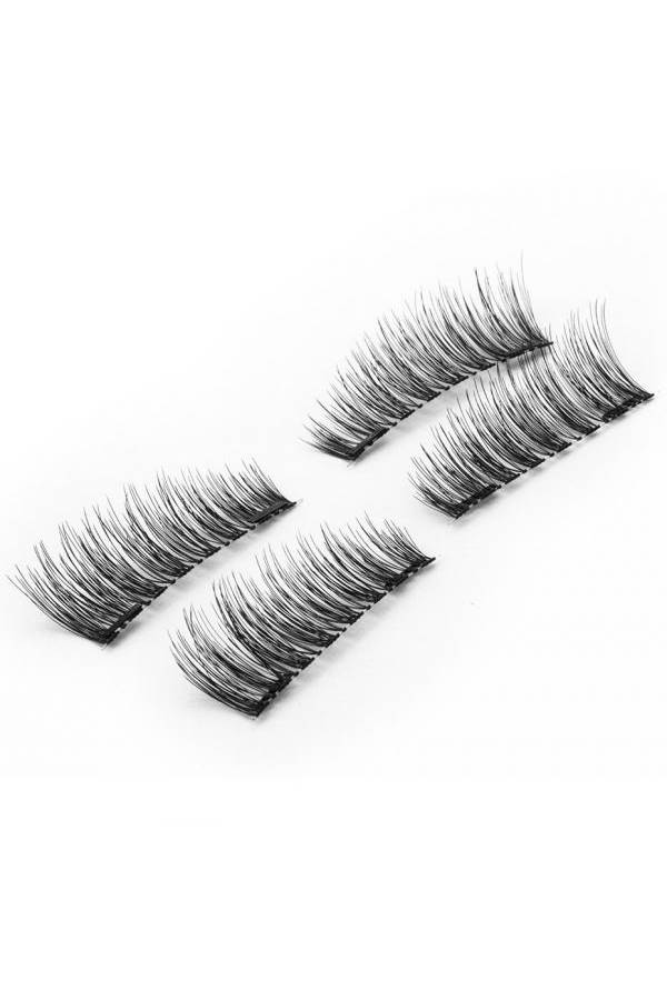 مجموعة رموش صناعية مغناطيسية 3D مكونة من زوجين أسود - Image 3