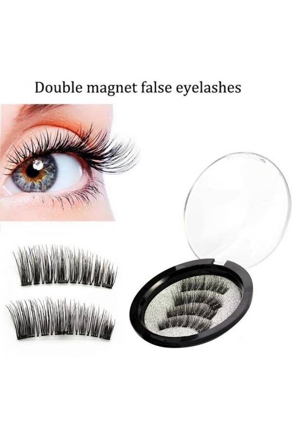 مجموعة رموش صناعية مغناطيسية 3D مكونة من زوجين أسود - Image 5