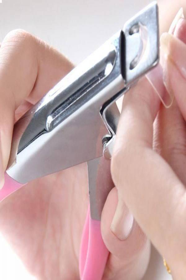 False Nail Tips Clip Cutter Silver/Pink - Image 4