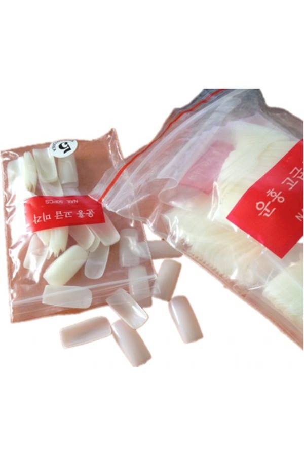 500-Piece False Nail Tips Set Ivory - Image 3