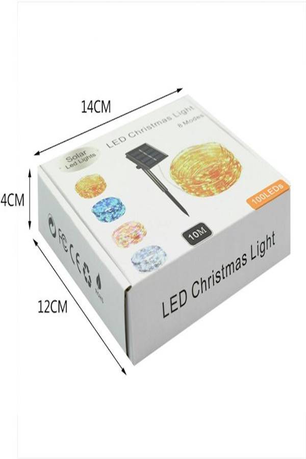 Generic 100LED 8 Modes Solar Outdoor String Lights Warm White 10meter  - Image 5