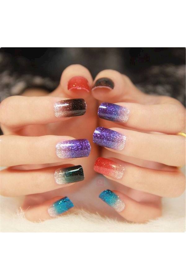 18-Piece Chunky Glitter Flakes Paillette Set Multicolour - Image 5