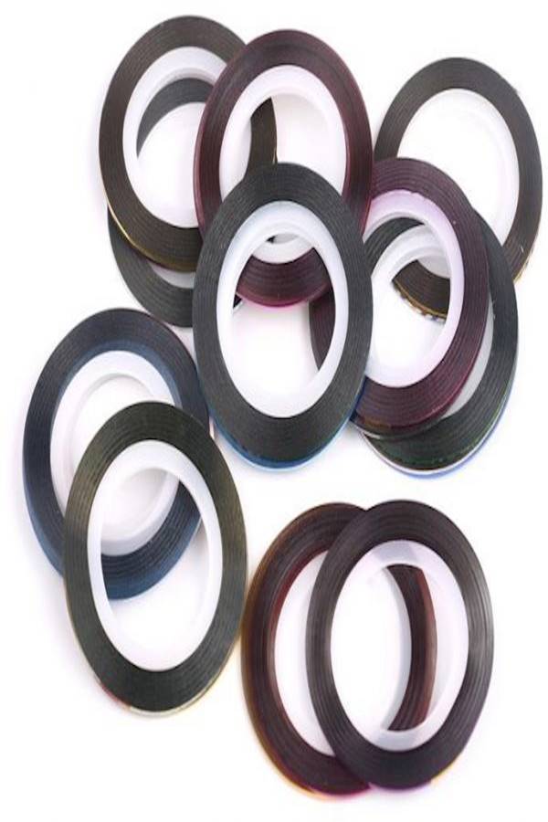 Generic 15-Piece Nail Art String Tape Pink/Green/Purple  - Image 4