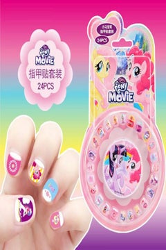 my little Pony 24-Piece Waterproof Nail Stickers Multicolor  - Image 2