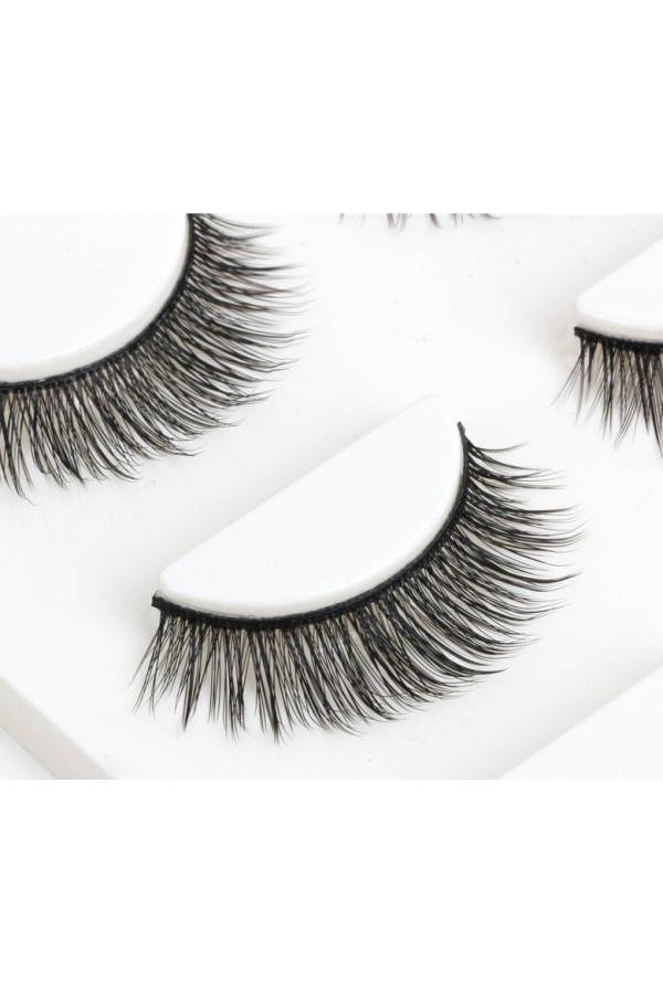 3-Pair False Eyelashes Black - Image 4