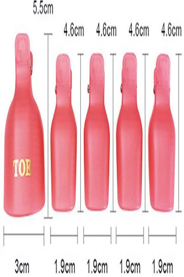 Generic 5-Piece Toe Art Nail Soak Off Cap Pink - Image 5