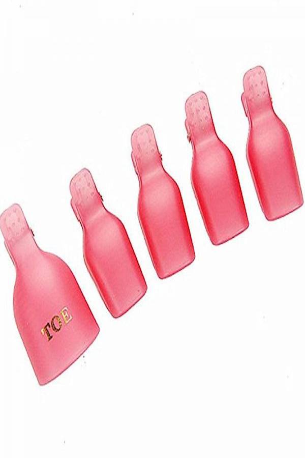 Generic 5-Piece Toe Art Nail Soak Off Cap Pink - Image 4