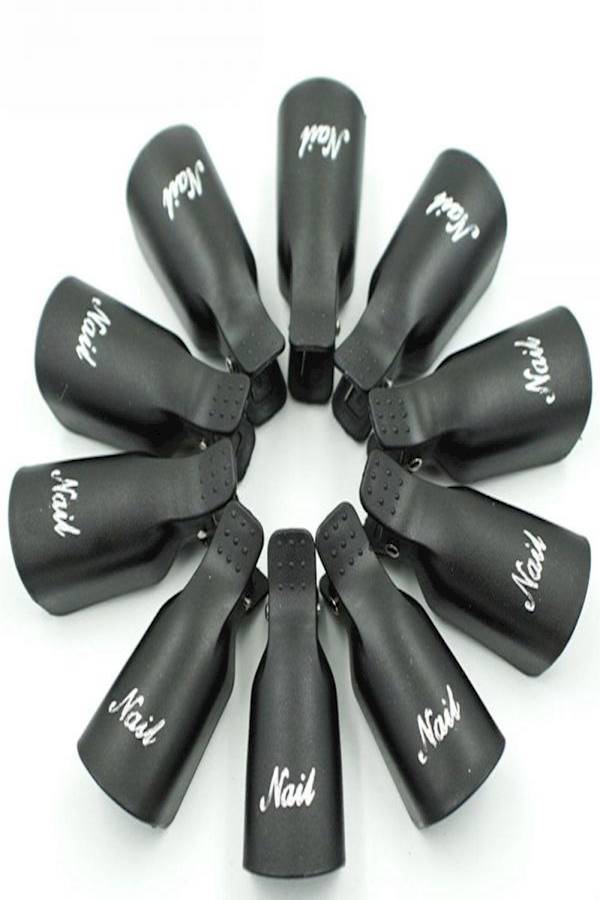 Generic 10-Piece Nail Art Soak Off Cap Black  - Image 4