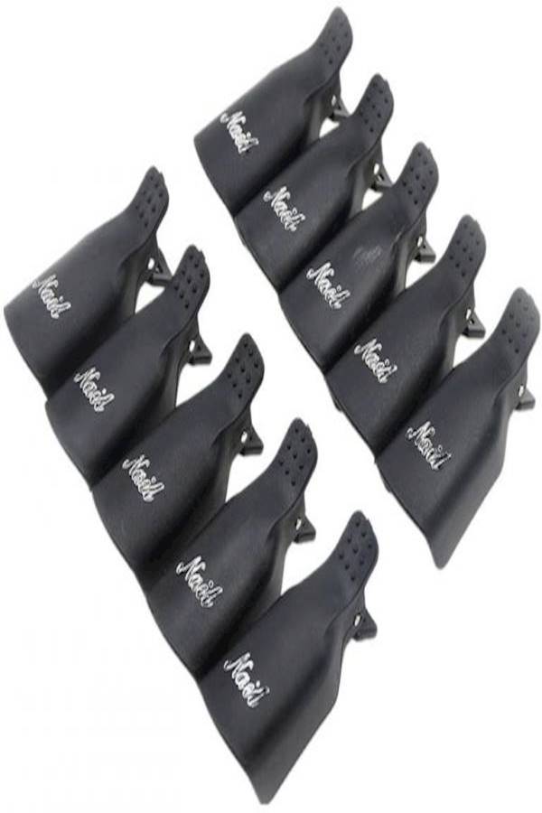 Generic 10-Piece Nail Art Soak Off Cap Black  - Image 2