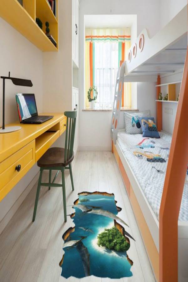 3D Decorative Pterosaur Sticker Blue/Green/Grey 60x90cm - Image 4