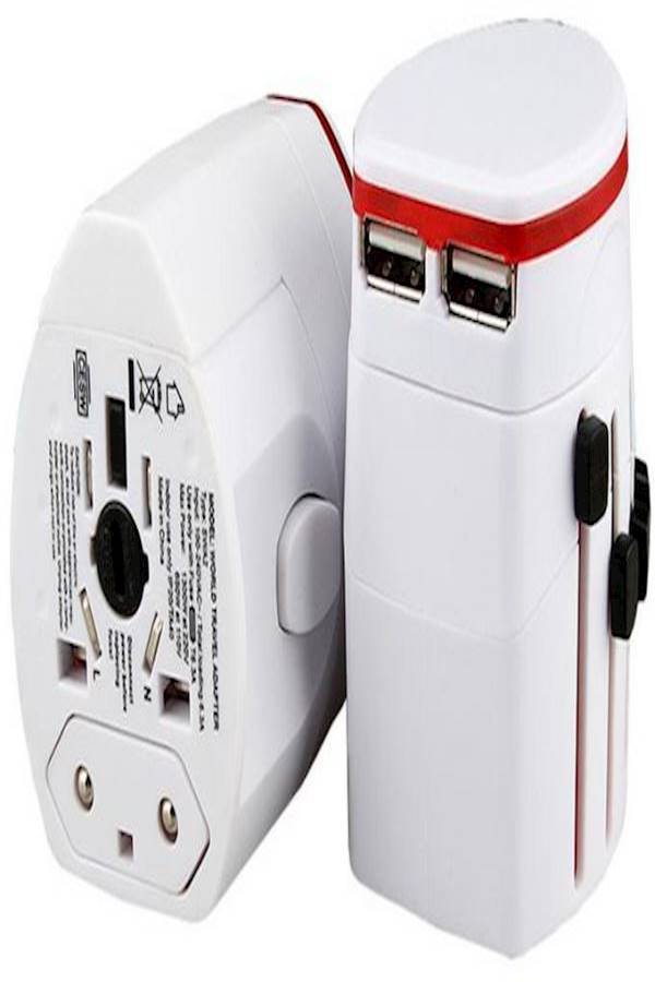 مهايئ USB مزدوج أبيض - Image 2