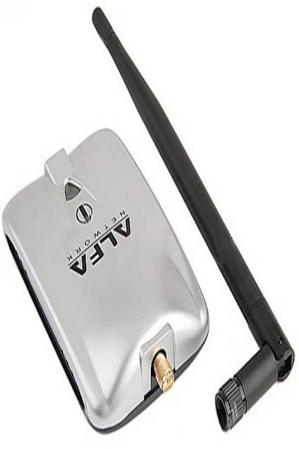 ALFA - Wi-fi USB Adapter With Antenna Silver/Black - Image 1