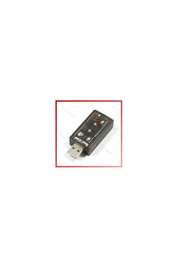 محول صوت بمنفذ USB أسود - Image 2