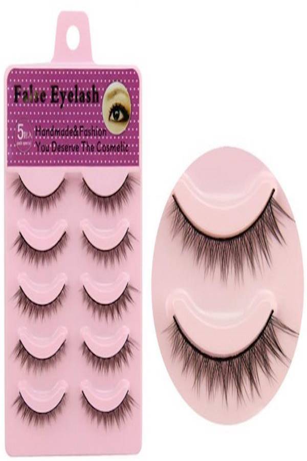 5-Pair 3D False Eyelashes Black - Image 2