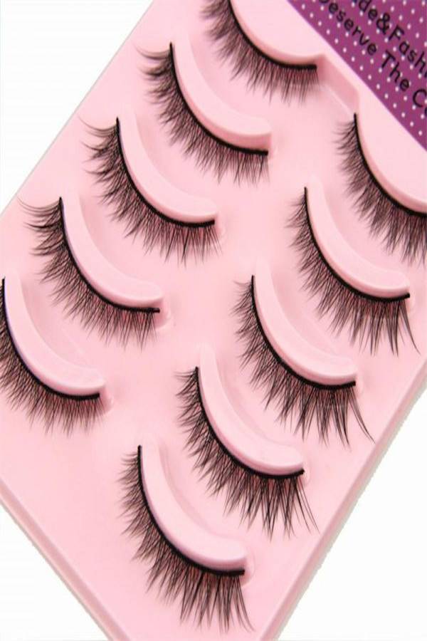 5-Pair 3D False Eyelashes Black - Image 4