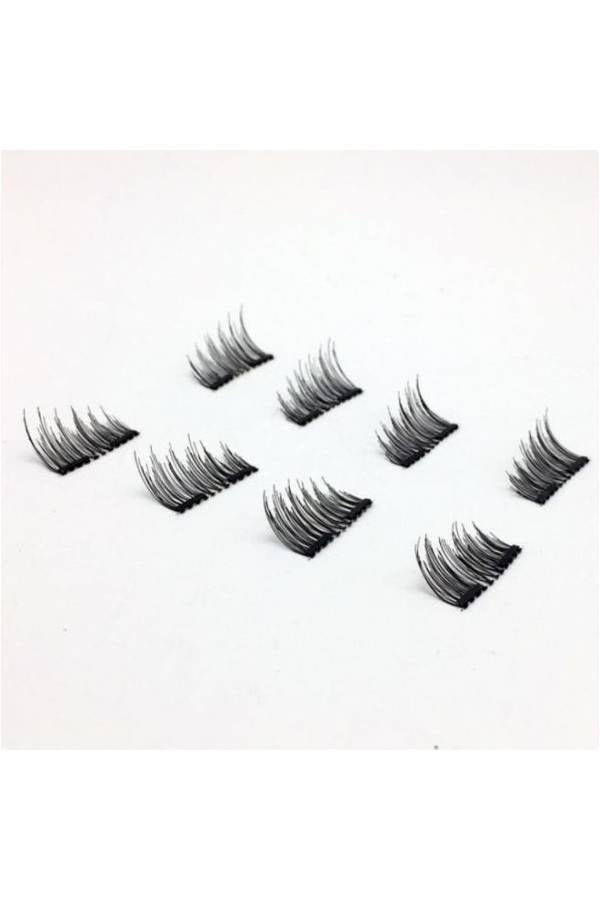 مجموعة رموش مستعارة مغناطيسية من 4 أزواج أسود - Image 3