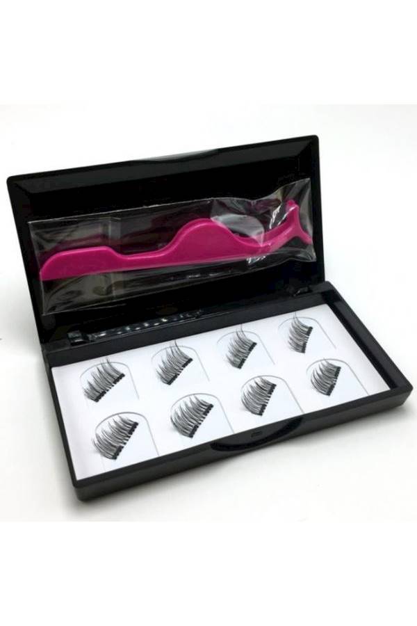 مجموعة رموش مستعارة مغناطيسية من 4 أزواج أسود - Image 4