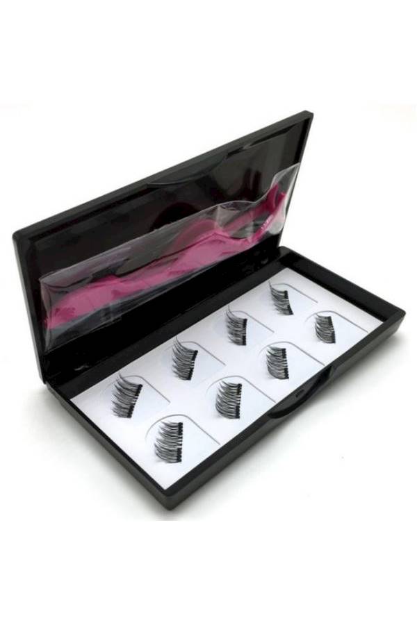 مجموعة رموش مستعارة مغناطيسية من 4 أزواج أسود - Image 5