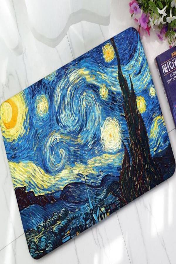 Non-Slip Kitchen Door Mat Yellow/Blue/Black 60x40cm - Image 3
