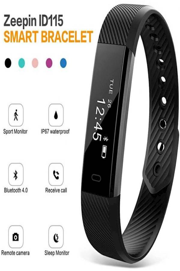 Smart Bracelet Wrist Fitness Tracker Black - Image 2