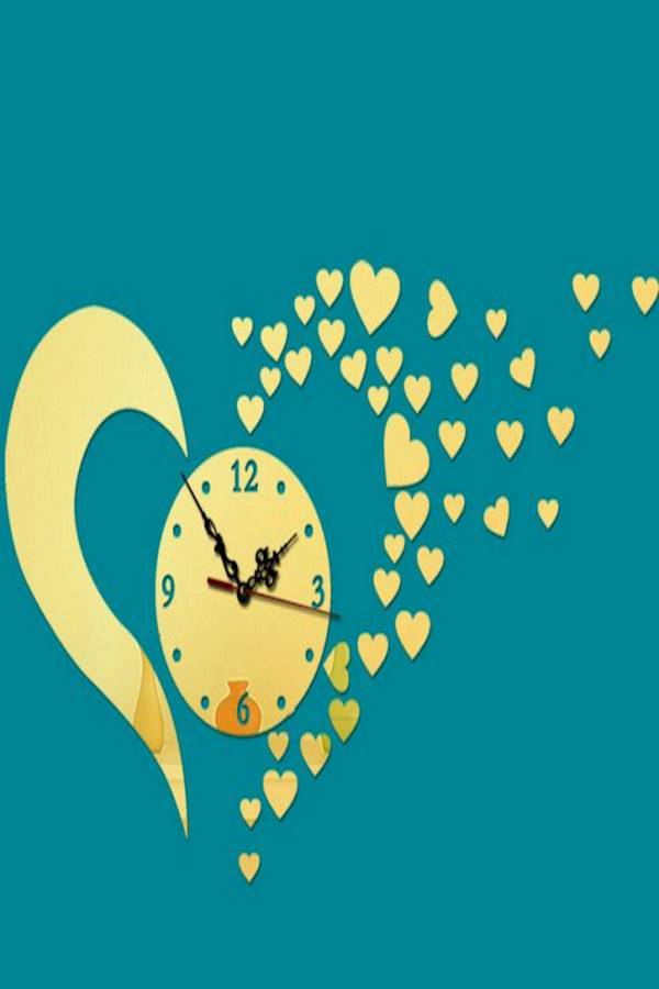 3D Acrylic Material Removable Wall Clock Blue/Gold 