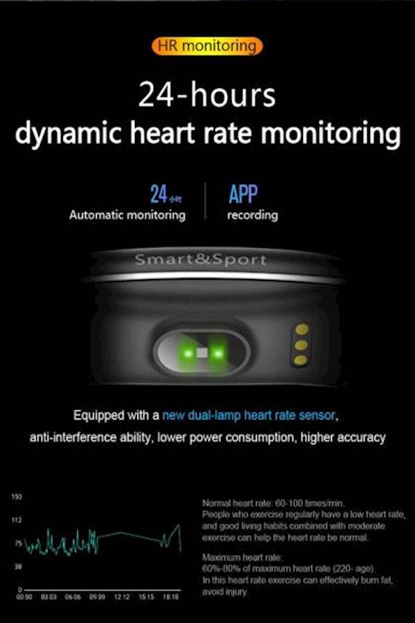 Smart Bracelet Band LCD Display With Heart Rate Multicolour - Image 4