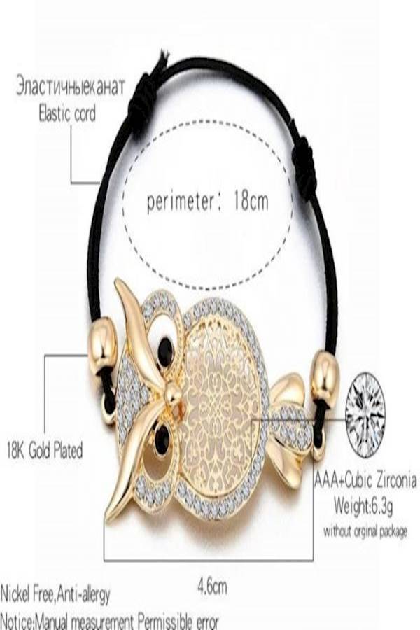 Owl Shaped Charm Bracelet