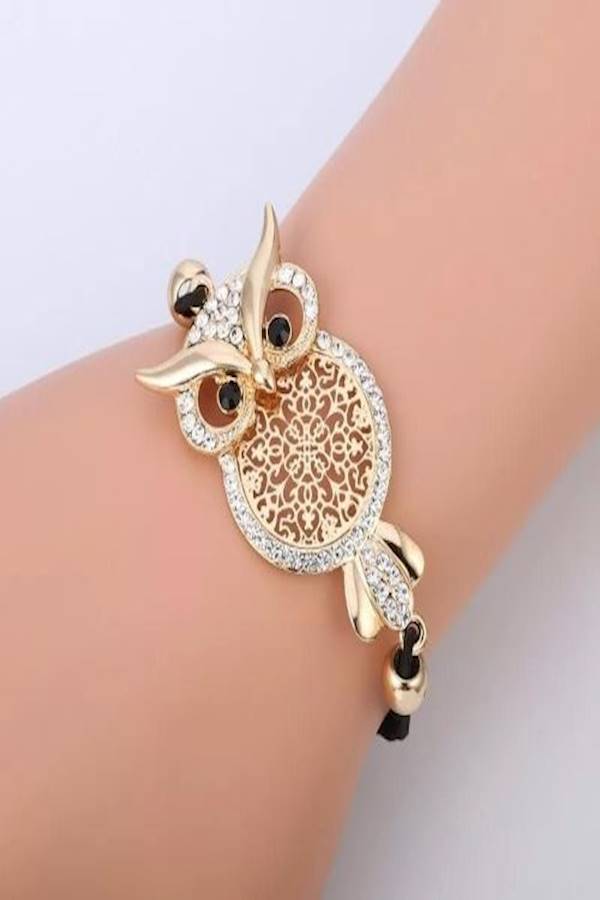 Owl Shaped Charm Bracelet