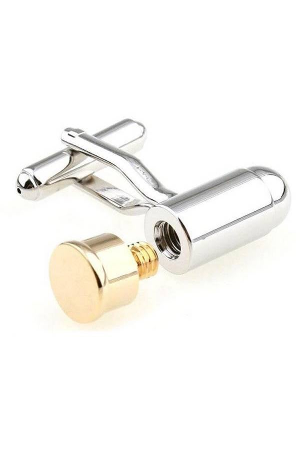 Generic - 18 Karat Gold Plated Bullet Shaped Shirt Cufflinks - Image 1