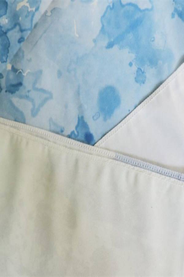 Abstract Splatter Painting Tapestry Wall Hanging Blue/White - Image 3