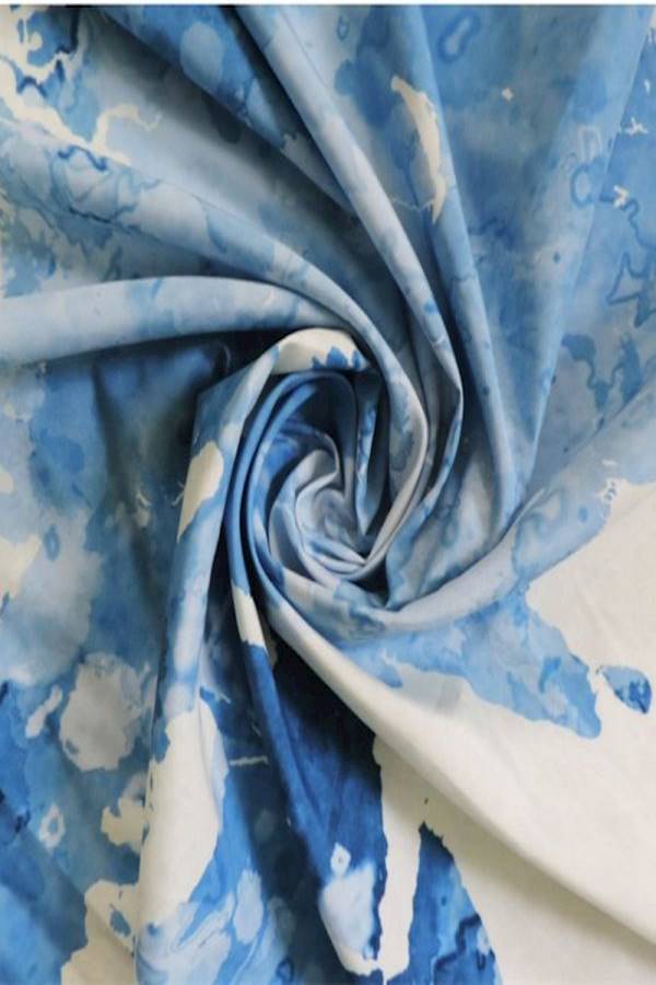 Abstract Splatter Painting Tapestry Wall Hanging Blue/White - Image 4
