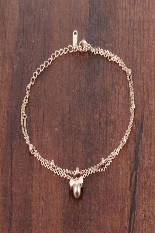 Generic - Gold Plated Double Chain Anklet - Image 1