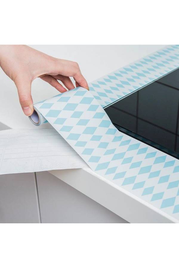 شريط لاصق مقاوم للماء لحافة الحوض أبيض/أزرق - Image 3