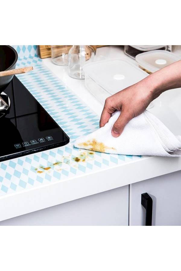 شريط لاصق مقاوم للماء لحافة الحوض أبيض/أزرق - Image 5