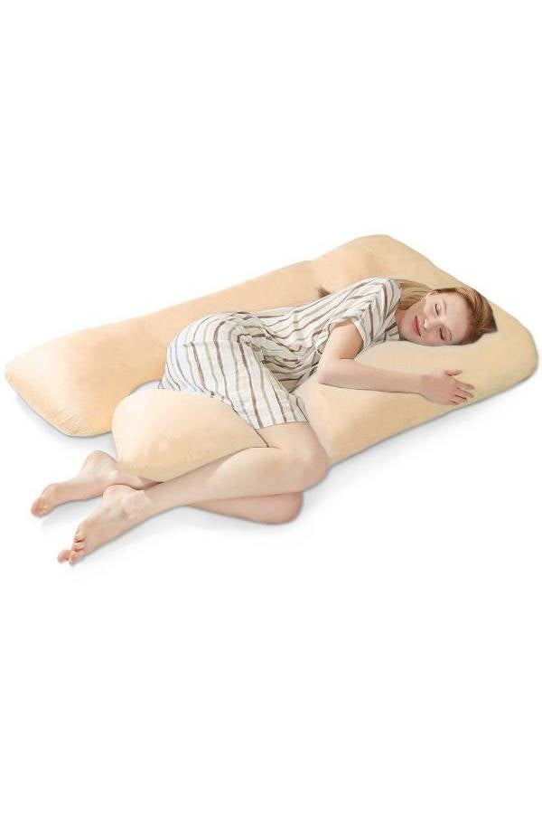 Maternity Pillow Cotton Beige 120x80cm  - Image 3