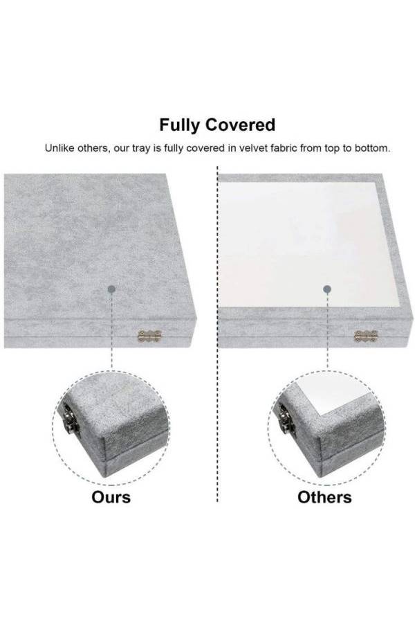 24 Grid Velvet Jewelry Tray - Image 4