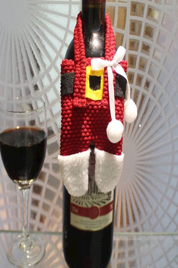 Set Of 3 Santa Claus Coats And Pants Style Cutlery Set Black - Image 4