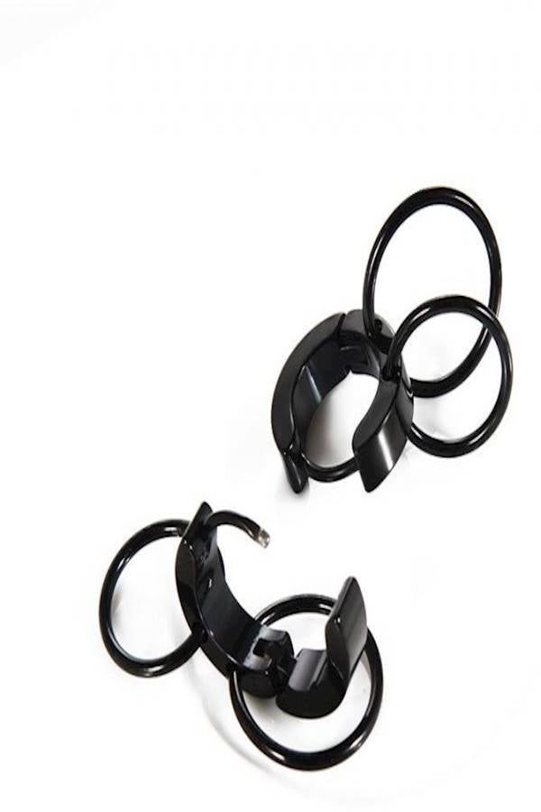 Round Shape Stainless Steel Hoop Earrings - Image 2