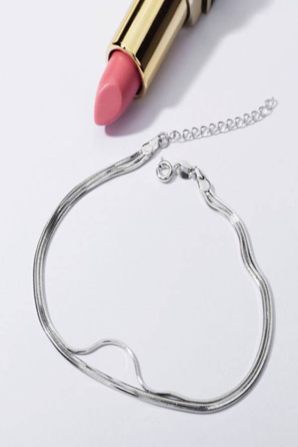 Generic - Snake Silk Chain Platinum-Plated Anklet - Image 1
