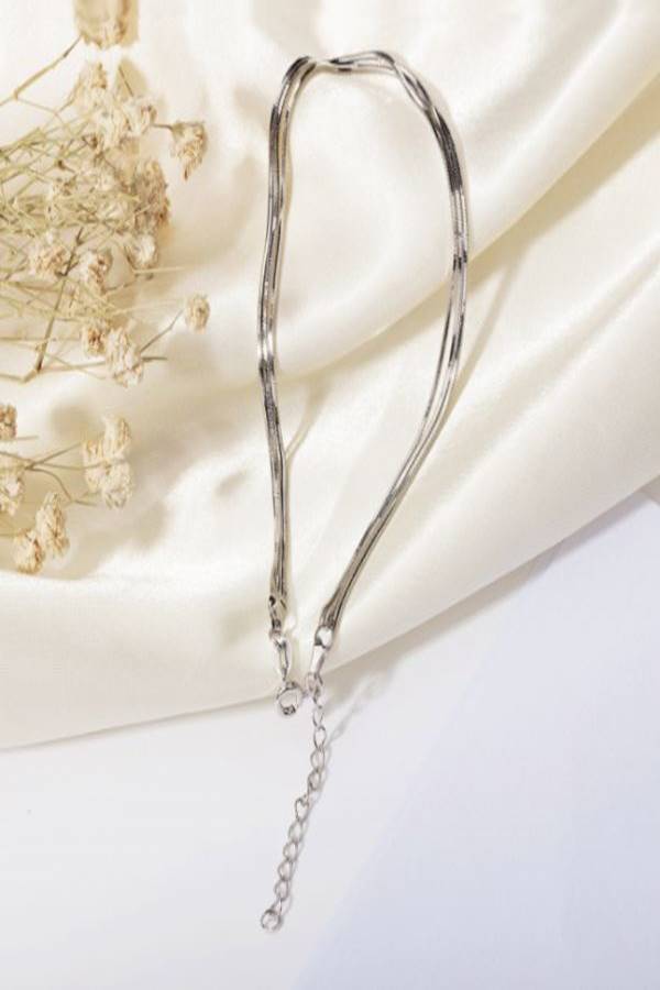 Generic - Snake Silk Chain Platinum-Plated Anklet - Image 1
