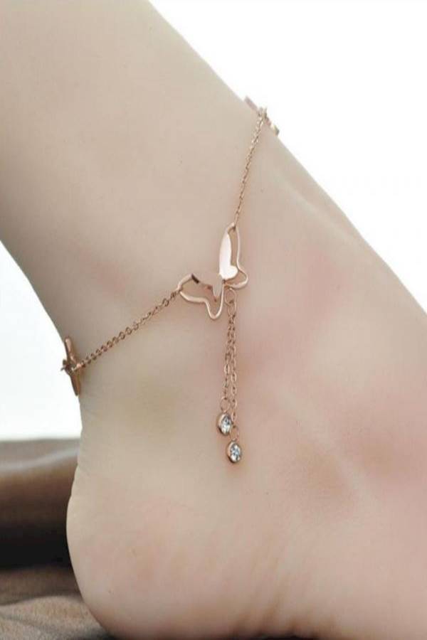 Rose Gold Plated Korean Style Anklet - v1555098958/N23699271A_2