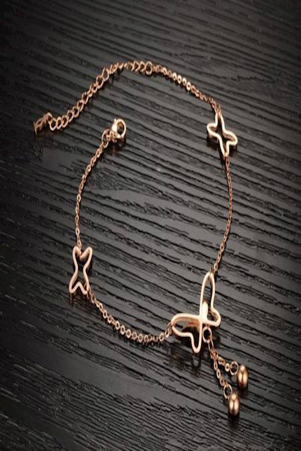 Rose Gold Plated Korean Style Anklet - v1555098958/N23699271A_4