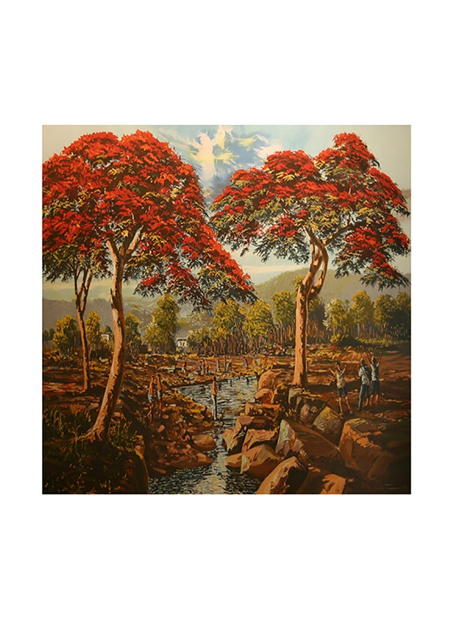 لوحة جدارية لتزيين الحائط 40 × 40 سم متعدد الألوان