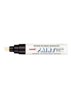 Mitsubishi Paint Marker, Uni-Ball, PX-30, Chisel Tip, 4.0 - 8.5mm, Black, 6 PC/Pack Black 