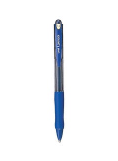 Mitsubishi Uniball Laknnock Retractable Pen Blue/Clear 