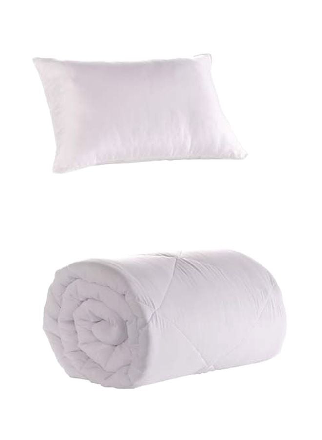 Eponj Home 2-Piece Quilt Set Microfiber White 