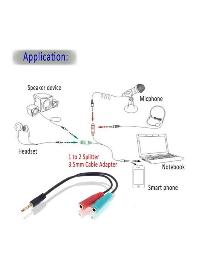 Audio Splitter Cable Black - Image 2