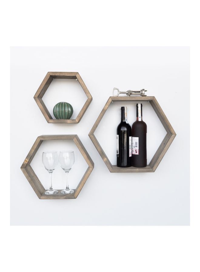 ايفيلا اوريجينالز - رف جداري من 3 قطع طراز AA057 جوز - Image 1